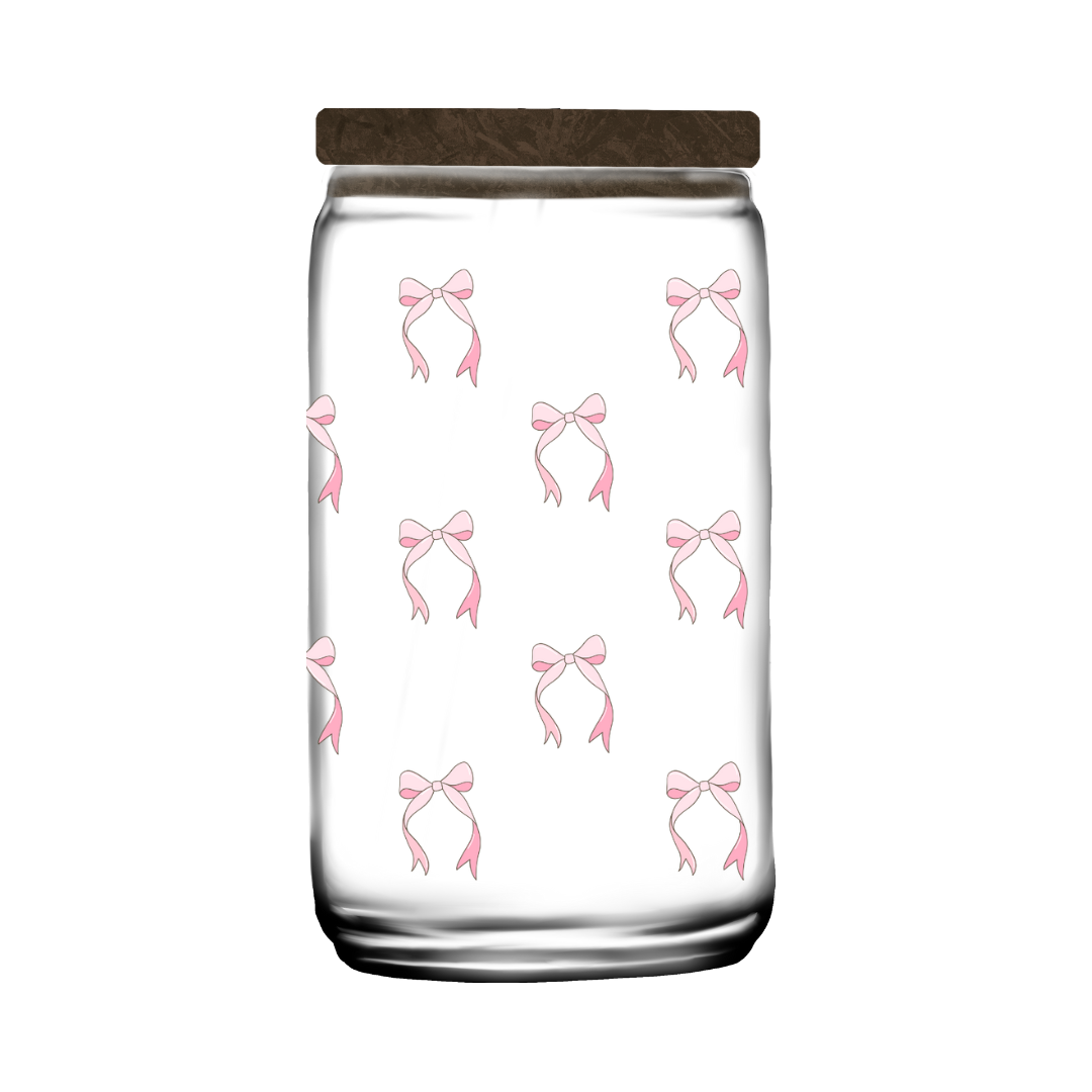 Glass Cup with Bamboo Lid and Straw