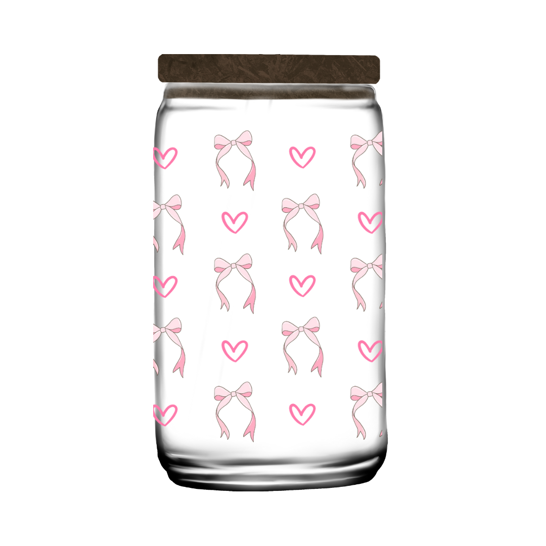 Glass Cup with Bamboo Lid and Straw