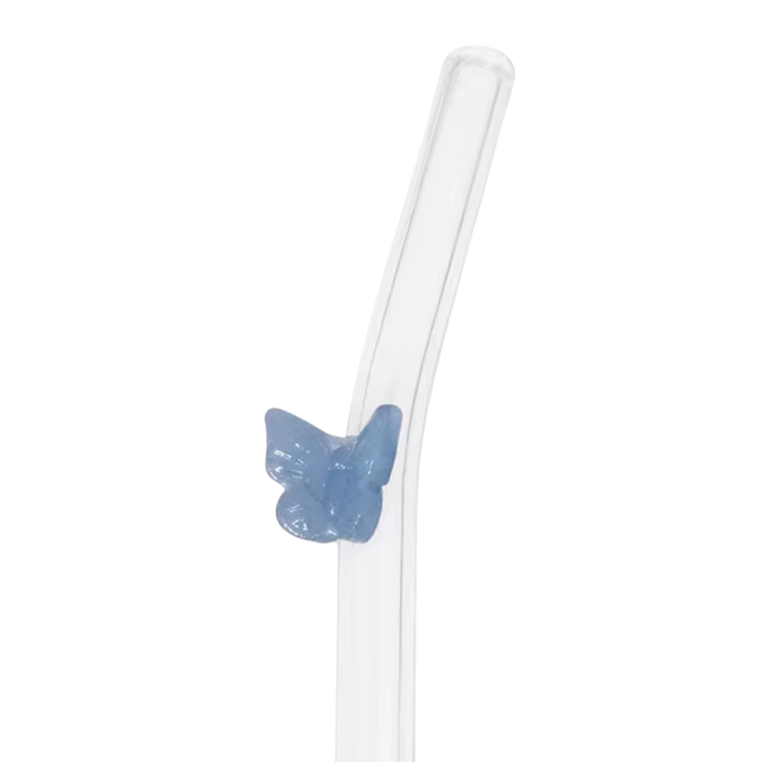 Butterfly Glass Straws